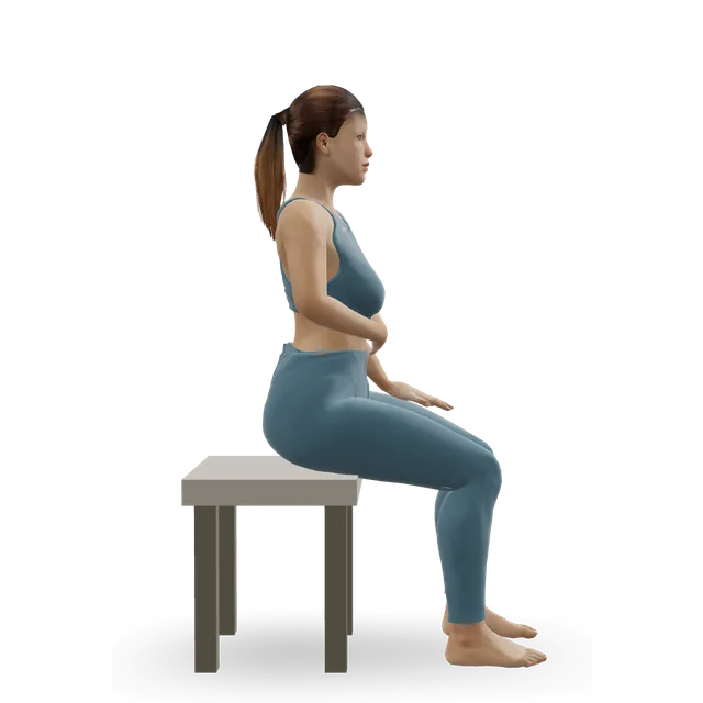 Active cycle of breathing techniques (ACBT) with huffing demonstrated on the 3D figure