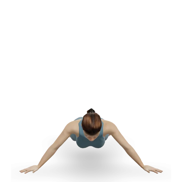 Archer push-up demonstrated on the 3D figure