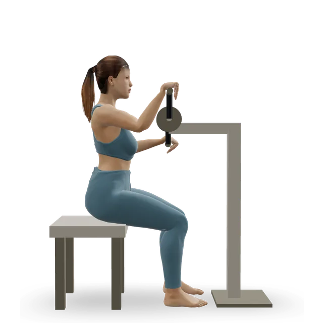 Arm-crank intervals (arm bike) demonstrated on the 3D figure