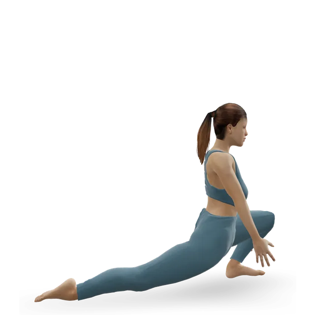 ATG split squat demonstrated on the 3D figure