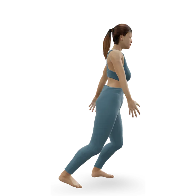 Backward walking demonstrated on the 3D figure
