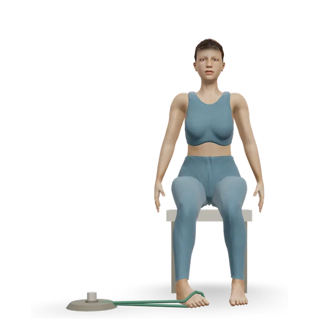 Band ankle inversion demonstrated on the 3D figure