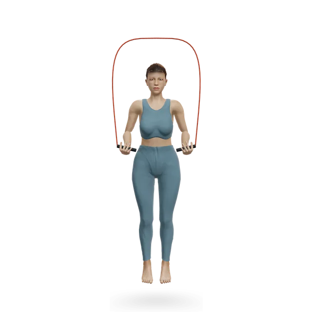 Double-unders (jump rope) demonstrated on the 3D figure