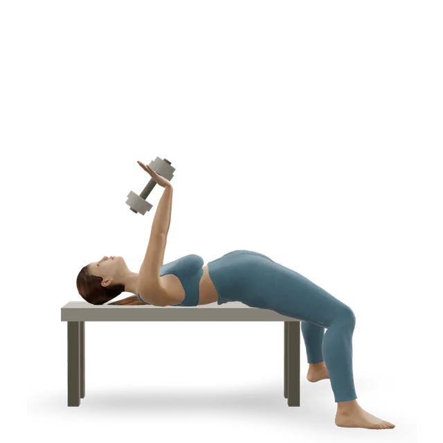 Dumbbell Pullover demonstrated on the 3D figure