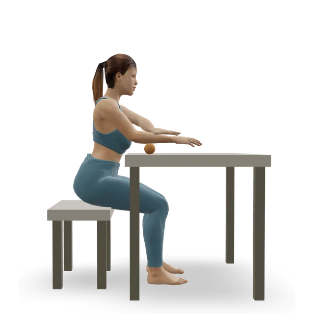 Forearm ball roll demonstrated on the 3D figure