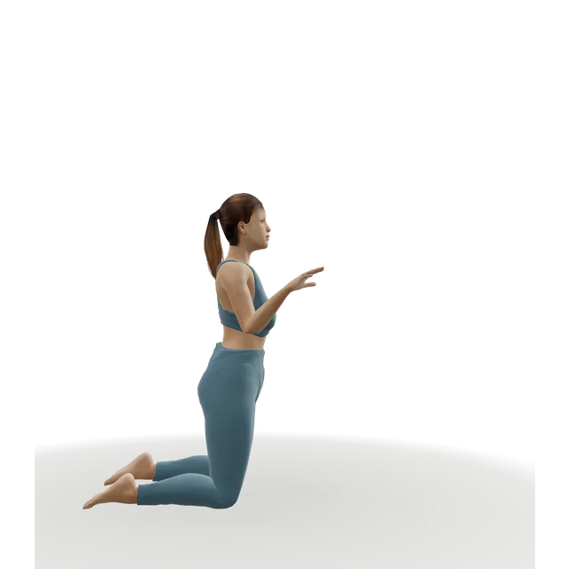 Full Nordic curl demonstrated on the 3D figure