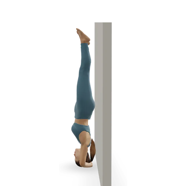 Supported headstand (Salamba Sirsasana) demonstrated on the 3D figure