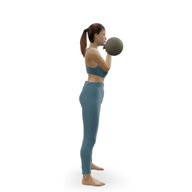 Kettlebell clean demonstrated on the 3D figure