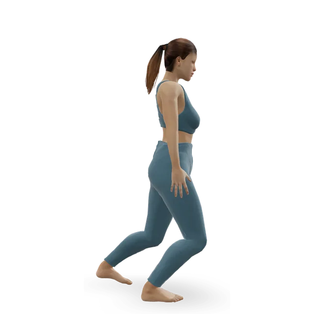 Knee-to-wall ankle rock demonstrated on the 3D figure