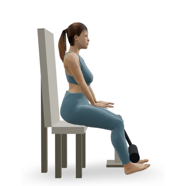 Leg extension demonstrated on the 3D figure