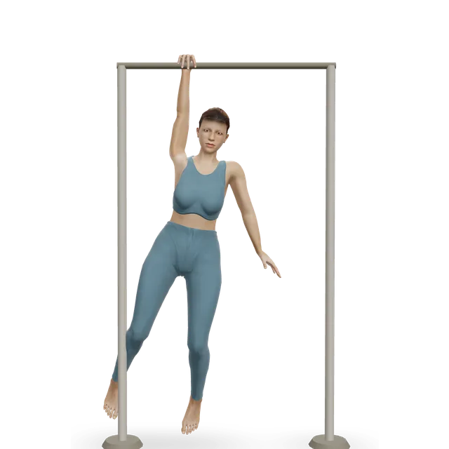 One-arm dead hang demonstrated on the 3D figure