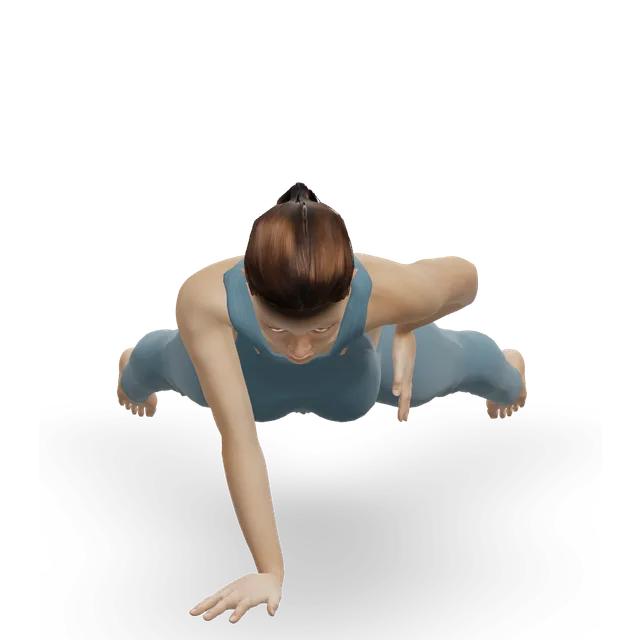 One-arm push-up demonstrated on the 3D figure