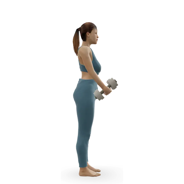 Alternating hammer curl demonstrated on the 3D figure