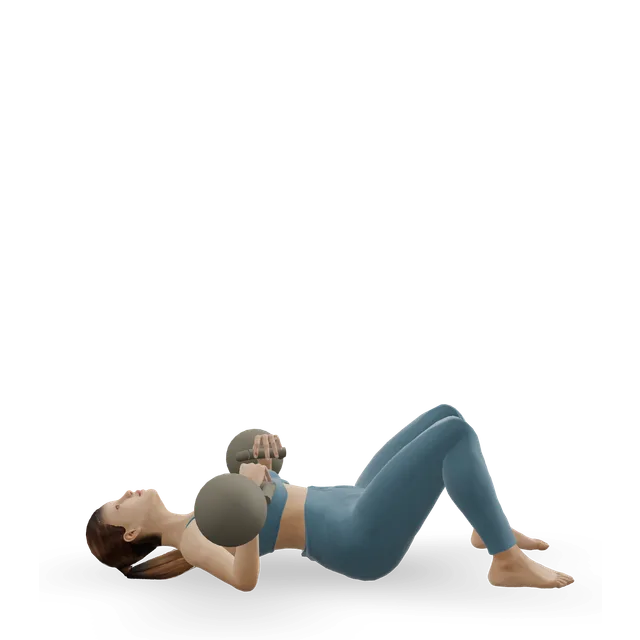 Alternating Floor Press demonstrated on the 3D figure