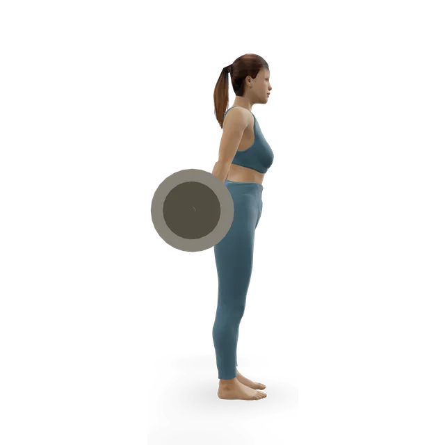 Barbell hack squat demonstrated on the 3D figure