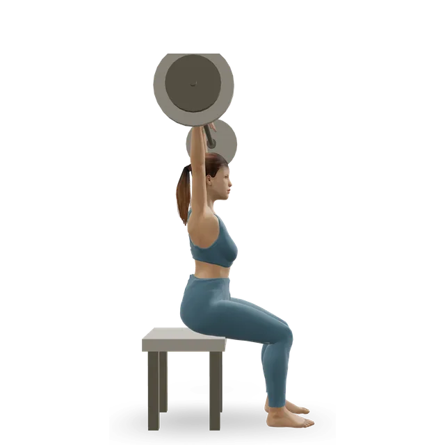 Barbell Shoulder Press demonstrated on the 3D figure