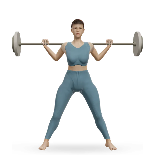 Barbell side split squat demonstrated on the 3D figure