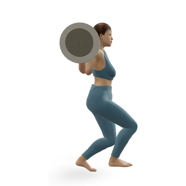 Barbell walking lunge demonstrated on the 3D figure
