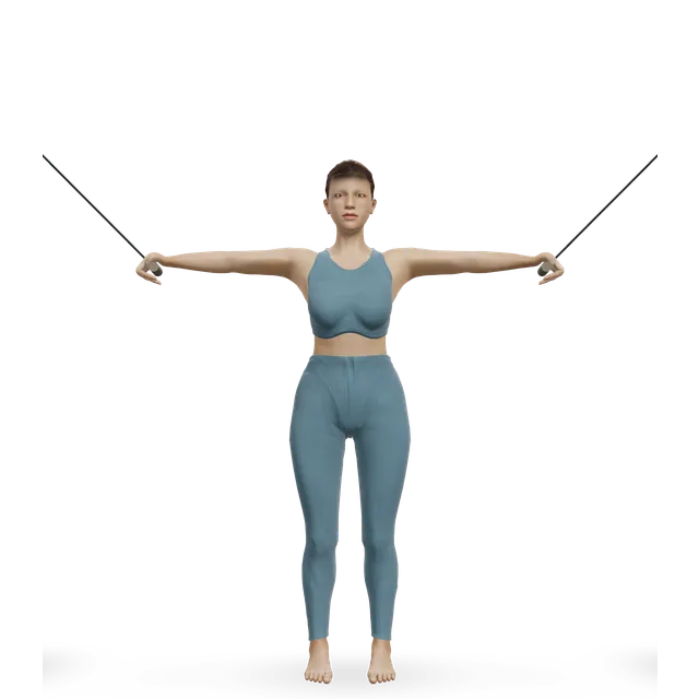 Cable Iron Cross demonstrated on the 3D figure