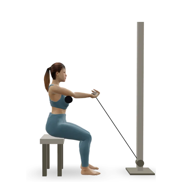 Cable preacher curl demonstrated on the 3D figure