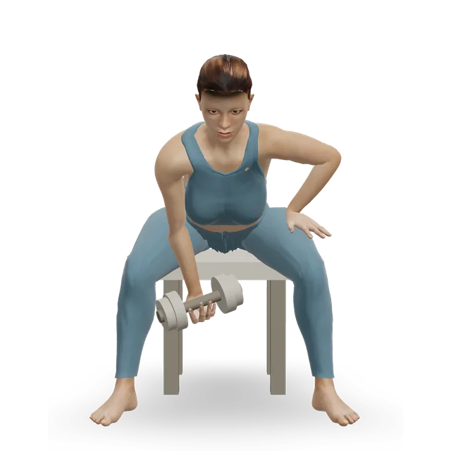 Concentration curl demonstrated on the 3D figure
