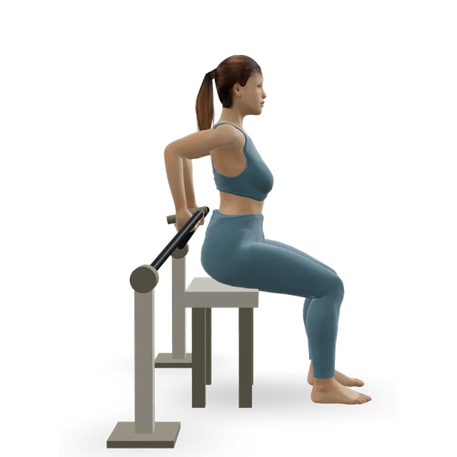 Dip machine demonstrated on the 3D figure