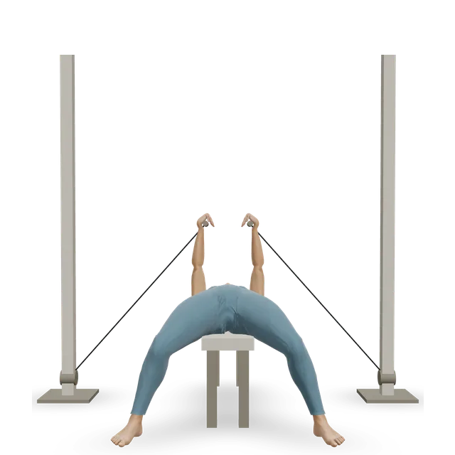 Flat-bench cable fly demonstrated on the 3D figure