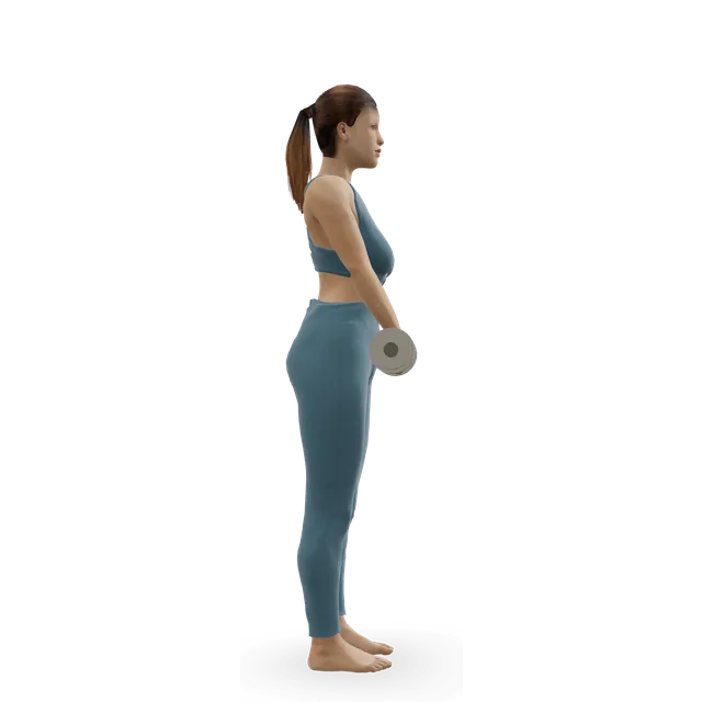 Front raise demonstrated on the 3D figure