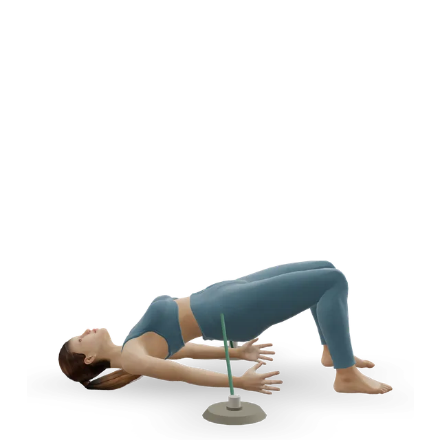 Hip Lift with Band demonstrated on the 3D figure