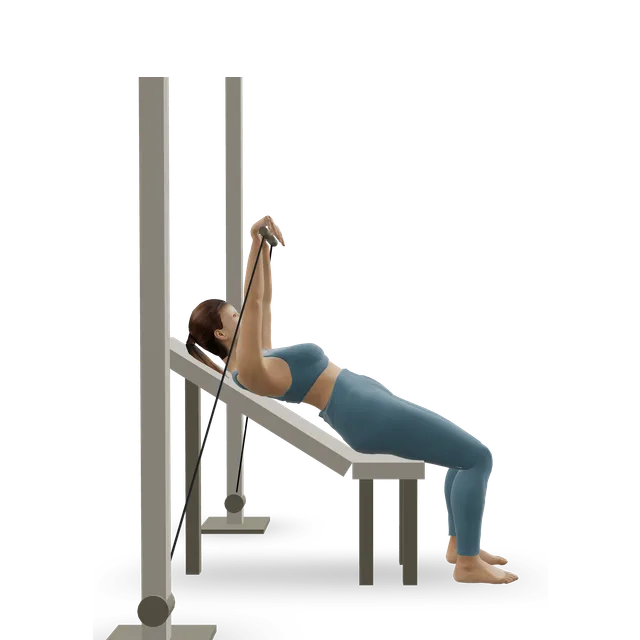 Incline cable chest press demonstrated on the 3D figure