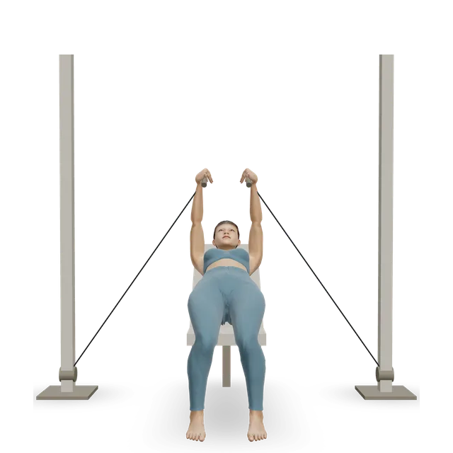Incline cable fly demonstrated on the 3D figure