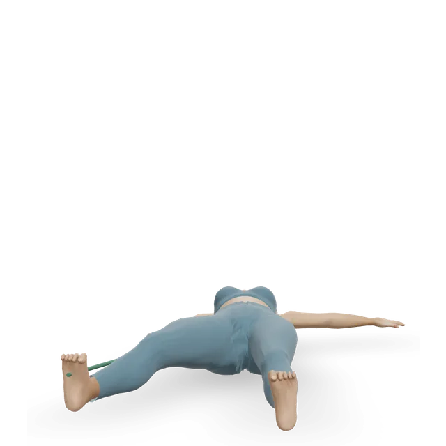 Intermediate Groin Stretch demonstrated on the 3D figure