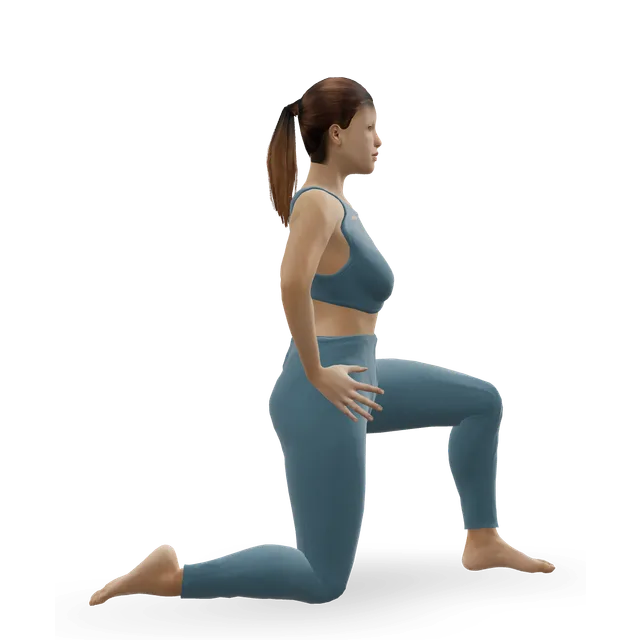 Kneeling Hip Flexor demonstrated on the 3D figure