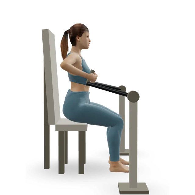 Plate-loaded lever decline press demonstrated on the 3D figure