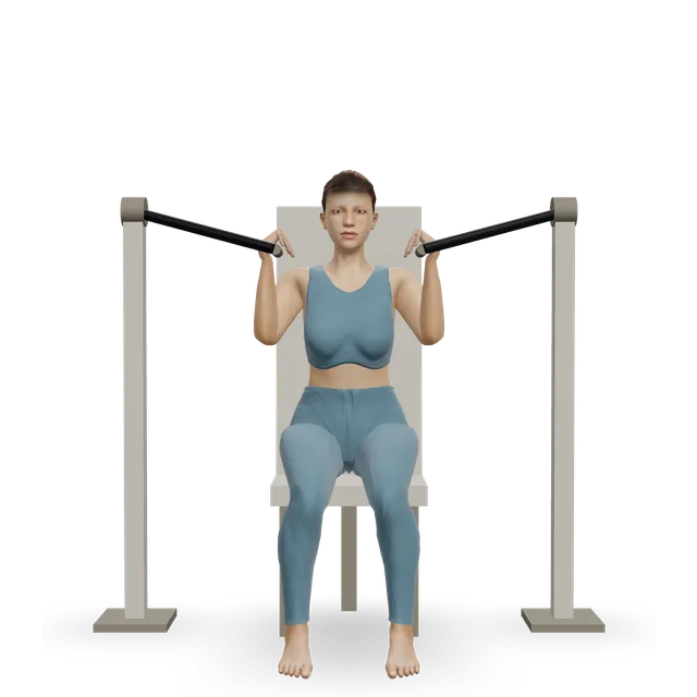 Leverage Shoulder Press demonstrated on the 3D figure