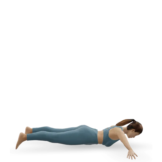 Lower Back Curl demonstrated on the 3D figure