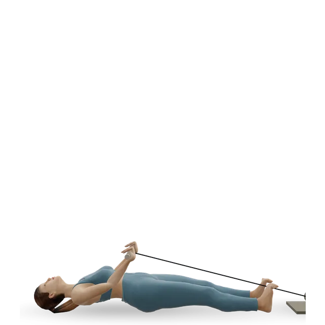 Lying Cable Curl demonstrated on the 3D figure