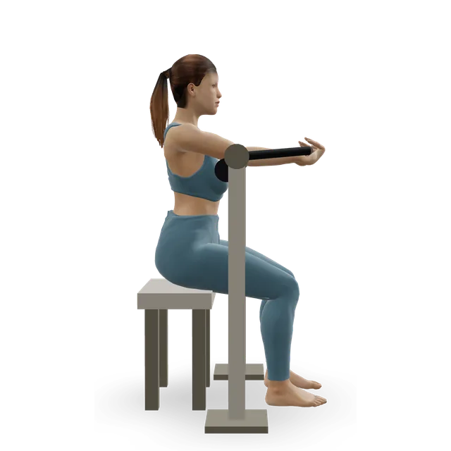 Biceps curl machine demonstrated on the 3D figure