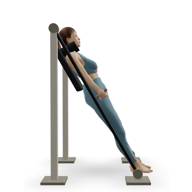 Narrow-stance machine hack squat demonstrated on the 3D figure