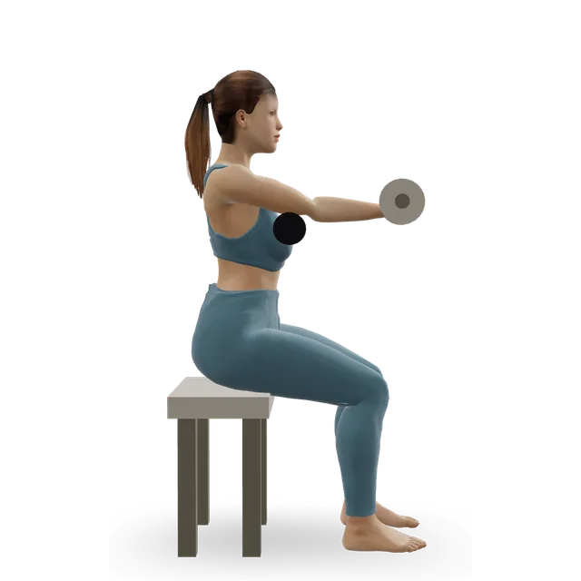 One-arm dumbbell preacher curl demonstrated on the 3D figure