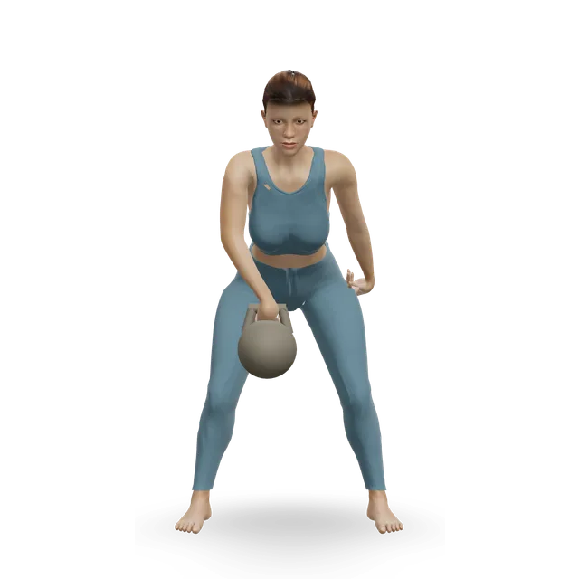 One-Arm Kettlebell Clean demonstrated on the 3D figure