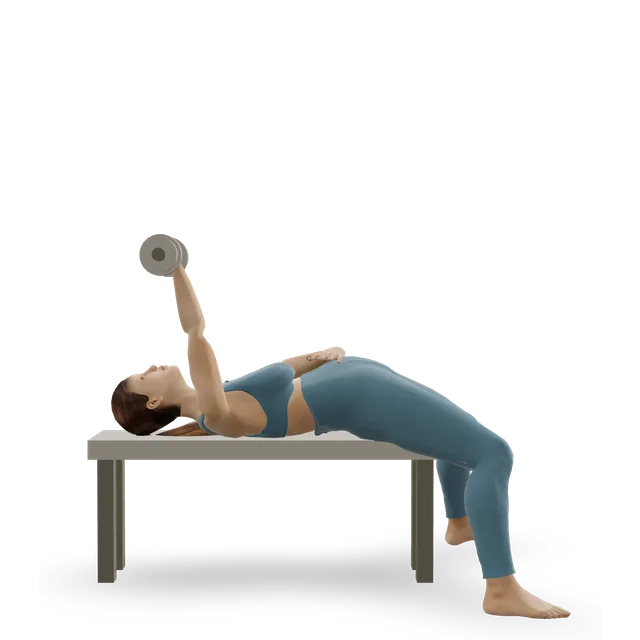 One-arm lying extension, palm up demonstrated on the 3D figure