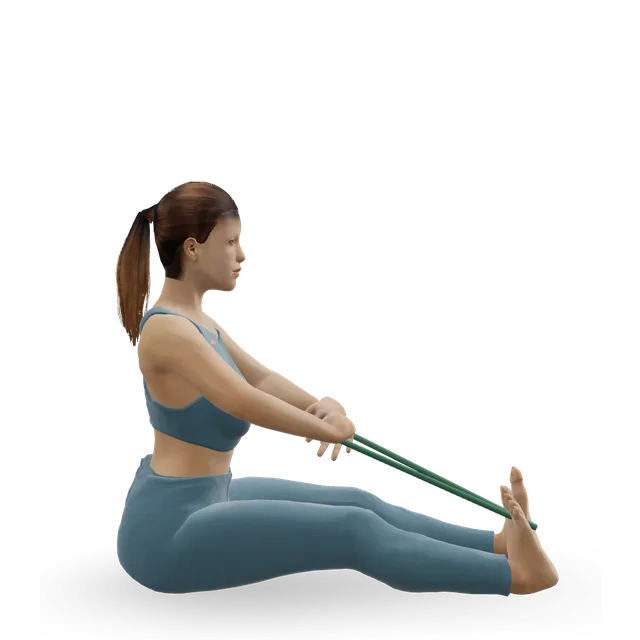 Peroneals Stretch demonstrated on the 3D figure