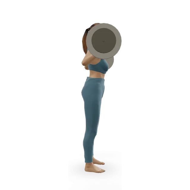 Power jerk (push jerk) demonstrated on the 3D figure