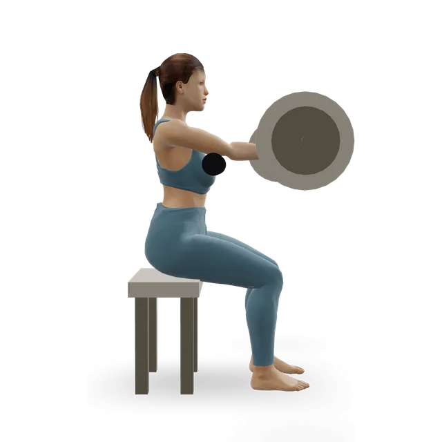 Preacher curl demonstrated on the 3D figure
