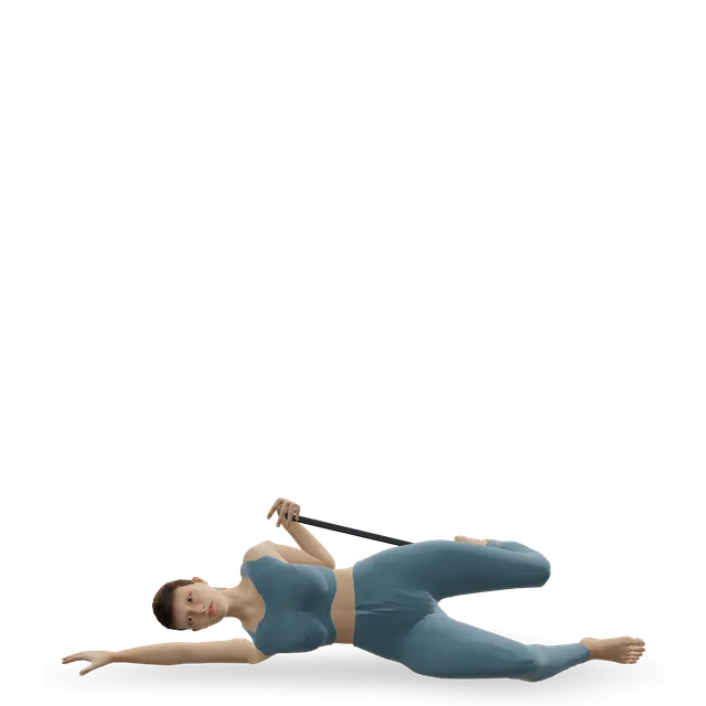 Quad Stretch demonstrated on the 3D figure