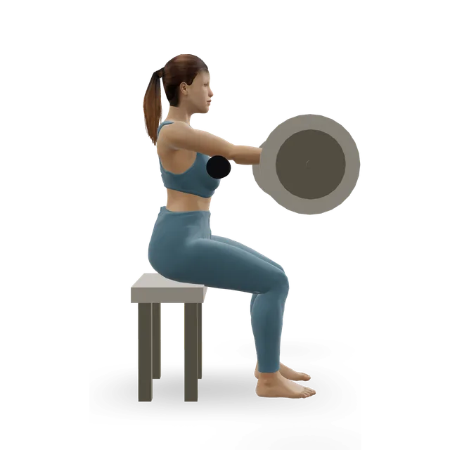 Reverse preacher curl demonstrated on the 3D figure