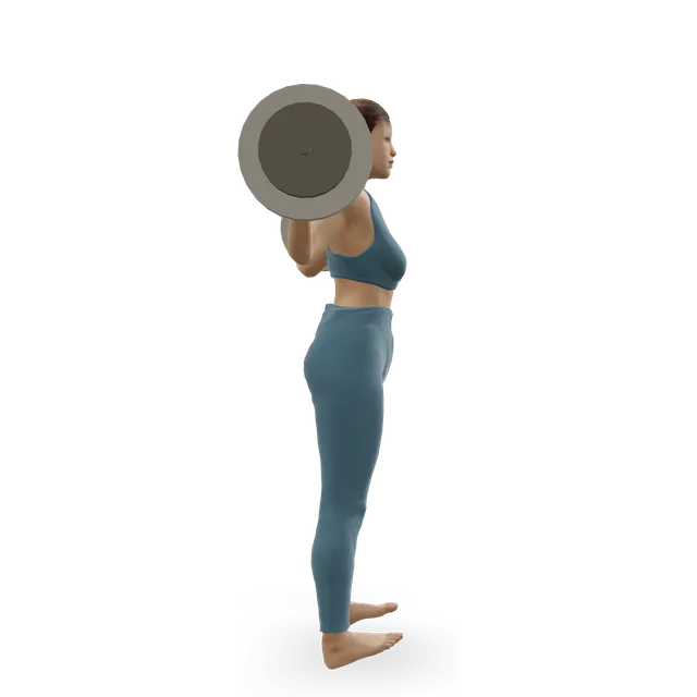 Rocking standing calf raise demonstrated on the 3D figure