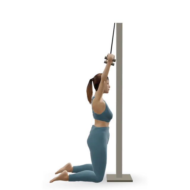Rope Crunch demonstrated on the 3D figure