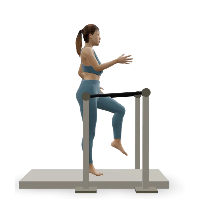 Treadmill running demonstrated on the 3D figure